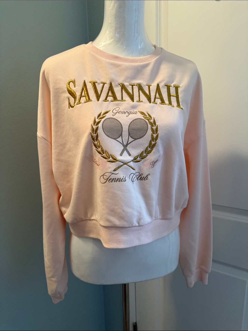 Savannah Crewneck Sweatshirt in Light Pink